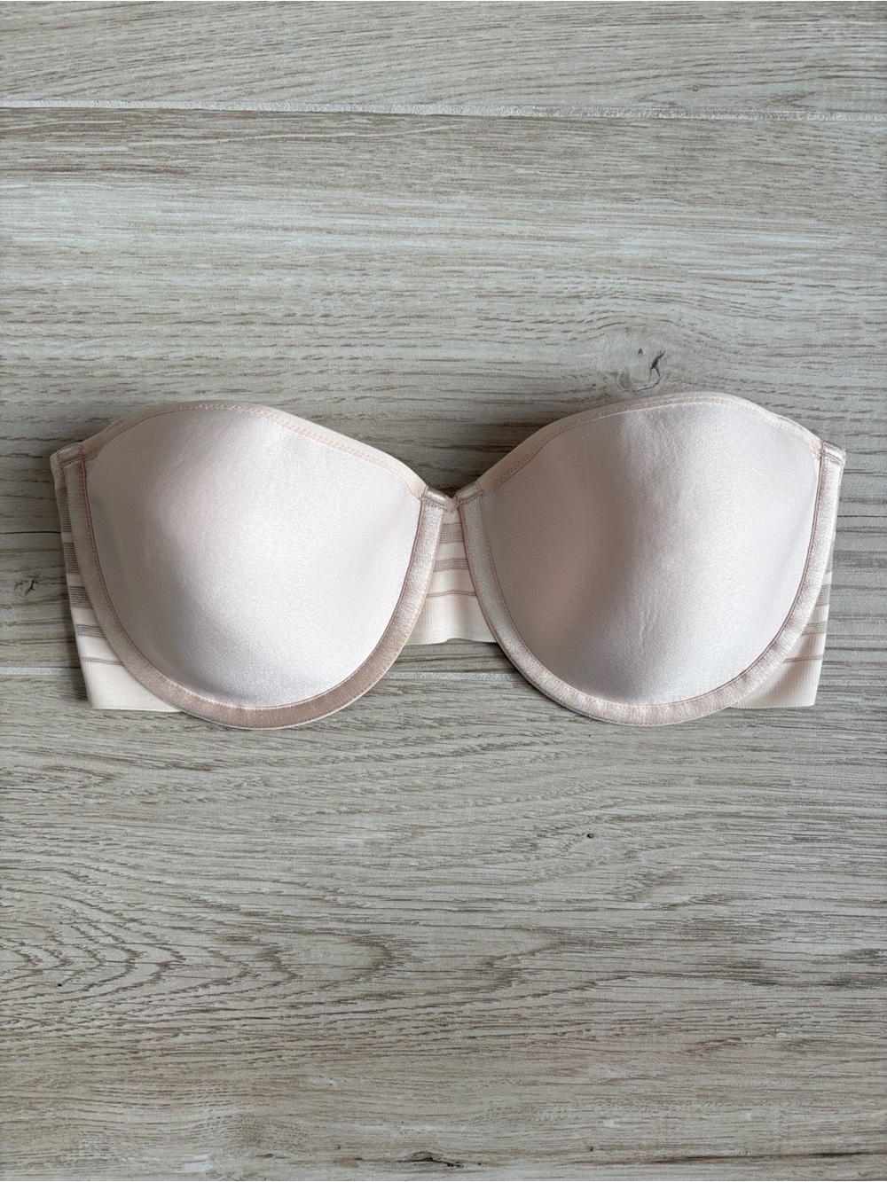 Liz Claiborne 7602 Strapless Cream Beige Underwire Bra Women’s Size 34D